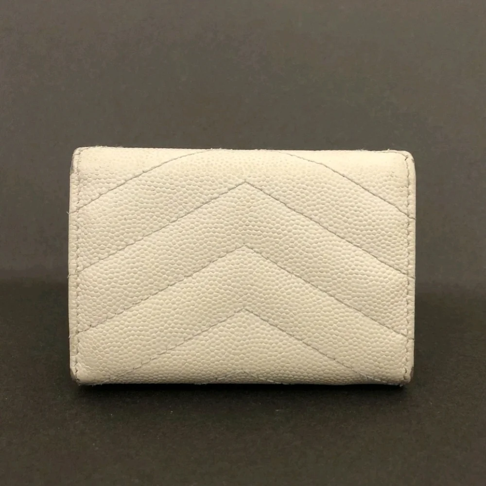 Yves Saint Laurent White Compact trifold wallet - Picture 4 of 8
